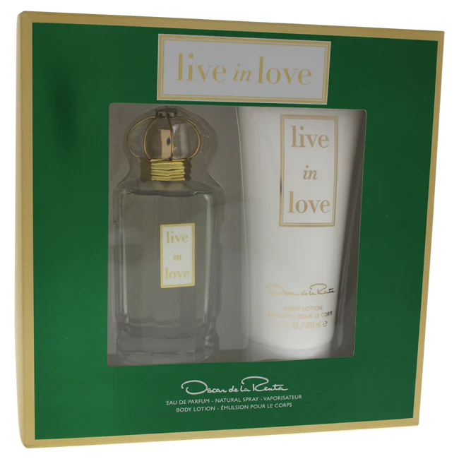 Oscar De La Renta Live In Love by Oscar De La Renta for Women - 2 Pc Gift Set 3.4oz EDP Spray, 6.7oz Body Lotion - Olabens