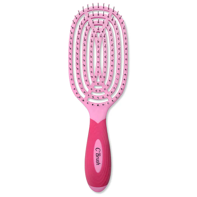 NuWay 4Hair Circular Venting Detangling C Brush - Pink by NuWay 4Hair for Unisex - 1 Pc Hair Brush - Olabens