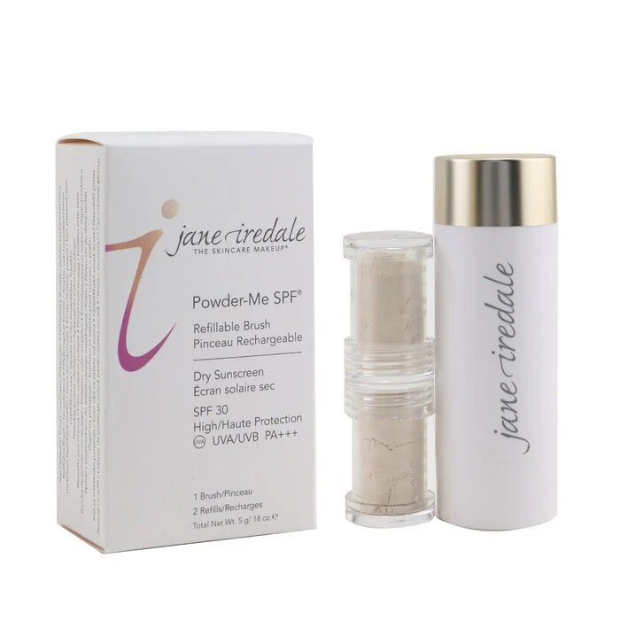 Jane Iredale Powder Me Refillable Brush (1x Brush, 2x Refills) - Translucent 2x 2.5g/0.09oz - Olabens