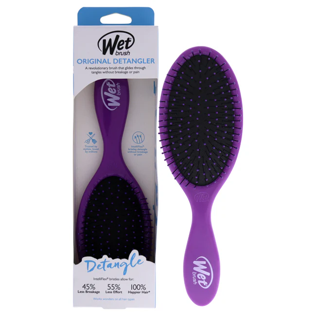 Wet Brush Original Detangler Brush - Purple by Wet Brush for Unisex - 1 Pc Hair Brush - Olabens