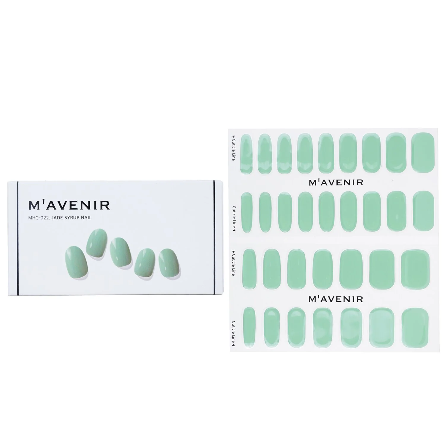 Mavenir Nail Sticker (Blue) - # Jade Syrup Nail  32pcs - Olabens