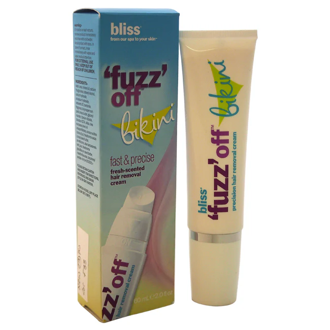 Bliss Fuzz Off Bikini Hair Removal Cream by Bliss for Unisex - 2 oz Cream - Olabens
