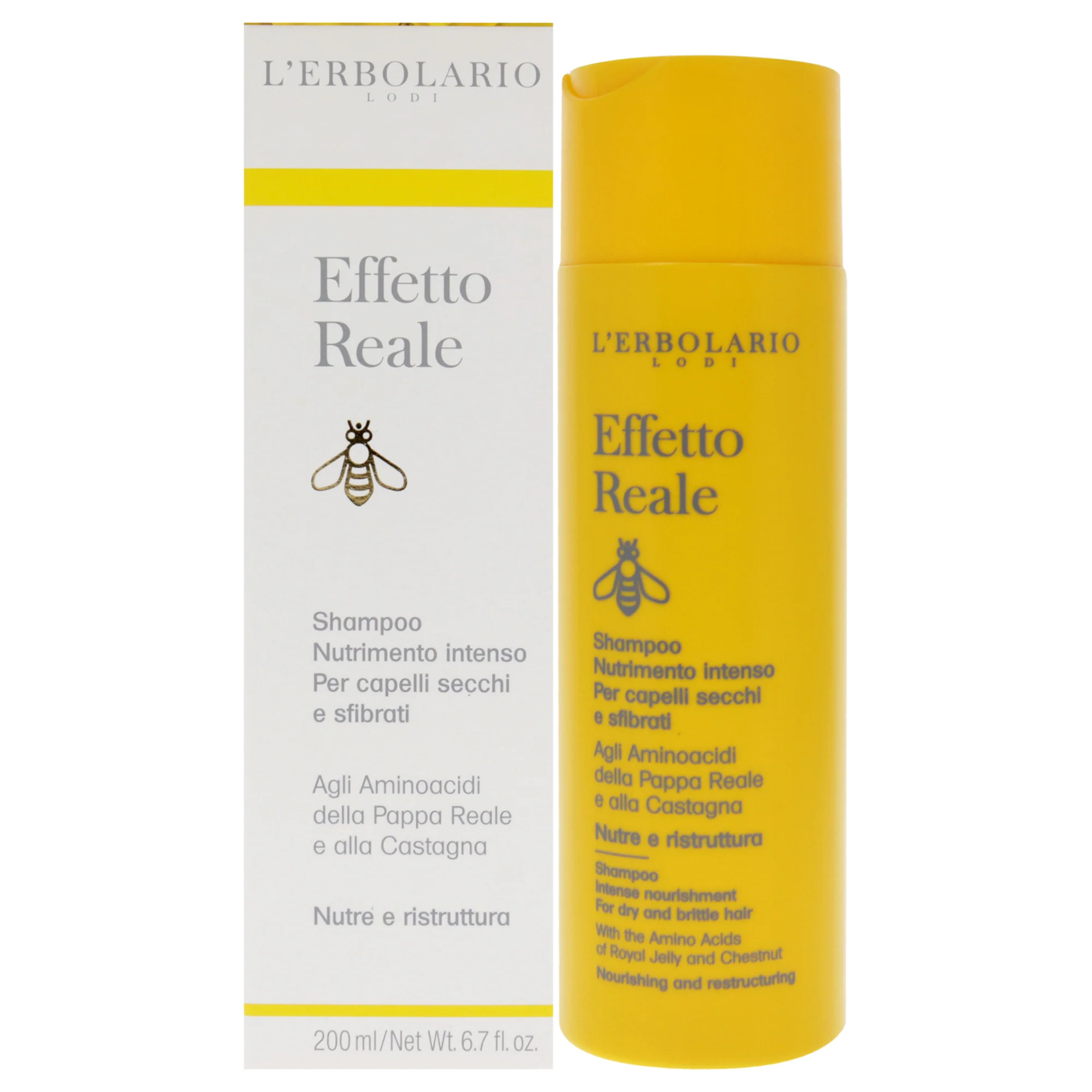 Effetto Reale Intense Nourishment Shampoo by LErbolario for Unisex - 6.7 oz Shampoo - Olabens