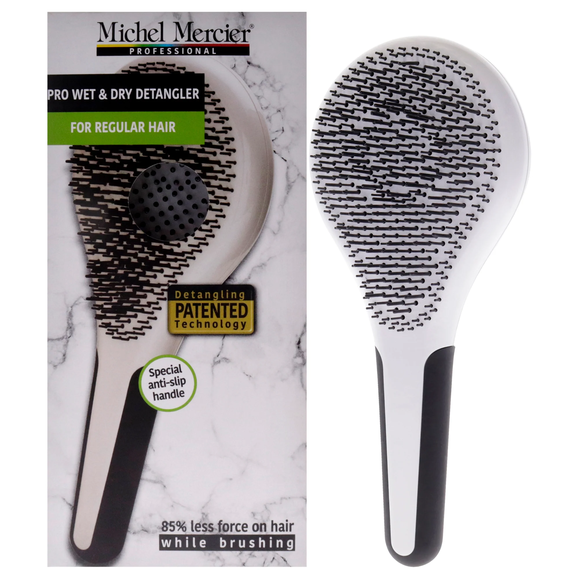 Pro Wet and Dry Detangler - Regular Hair by Michel Mercier for Unisex - 1 Pc Hair Brush - Olabens