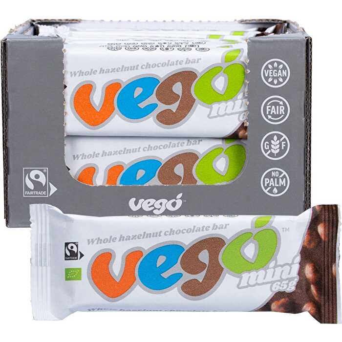 Vego Whole Hazelnut Chocolate Bar Mini 20x65g - Olabens