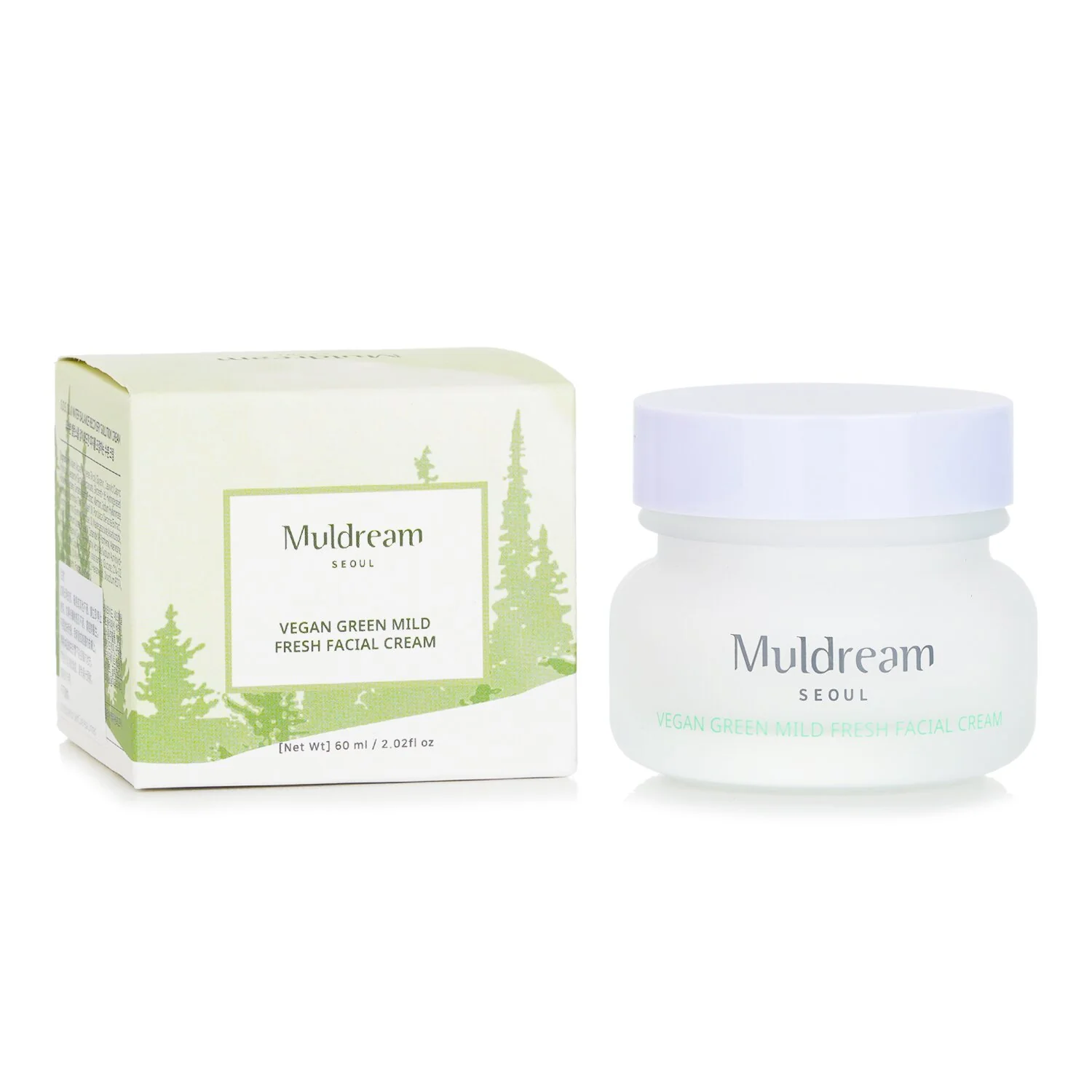 Muldream Vegan Green Mild Fresh Facial Cream  60ml/2.02oz - Olabens