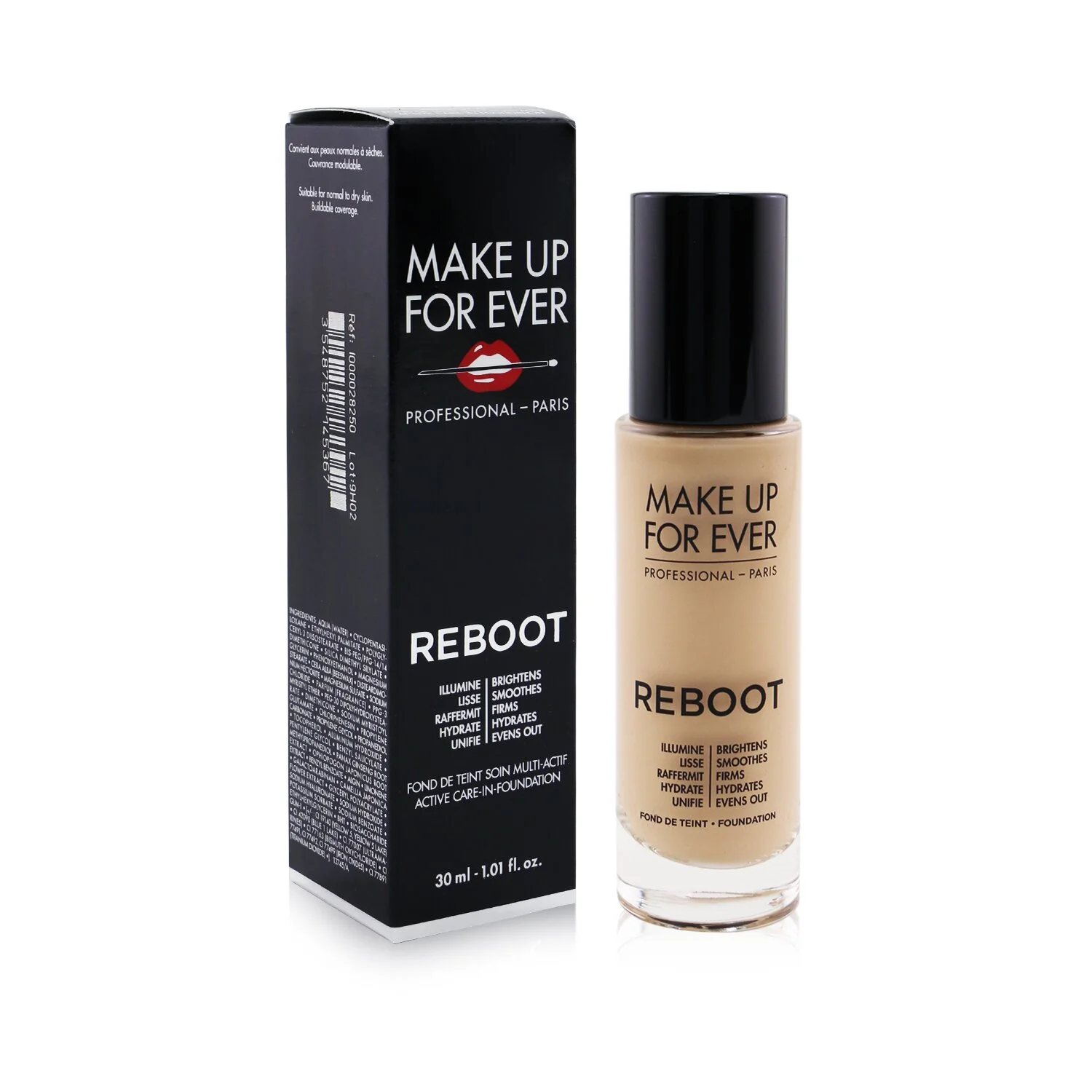 Make Up For Ever Reboot Active Care In Foundation - # R250 Nude Beige  30ml/1.01oz - Olabens