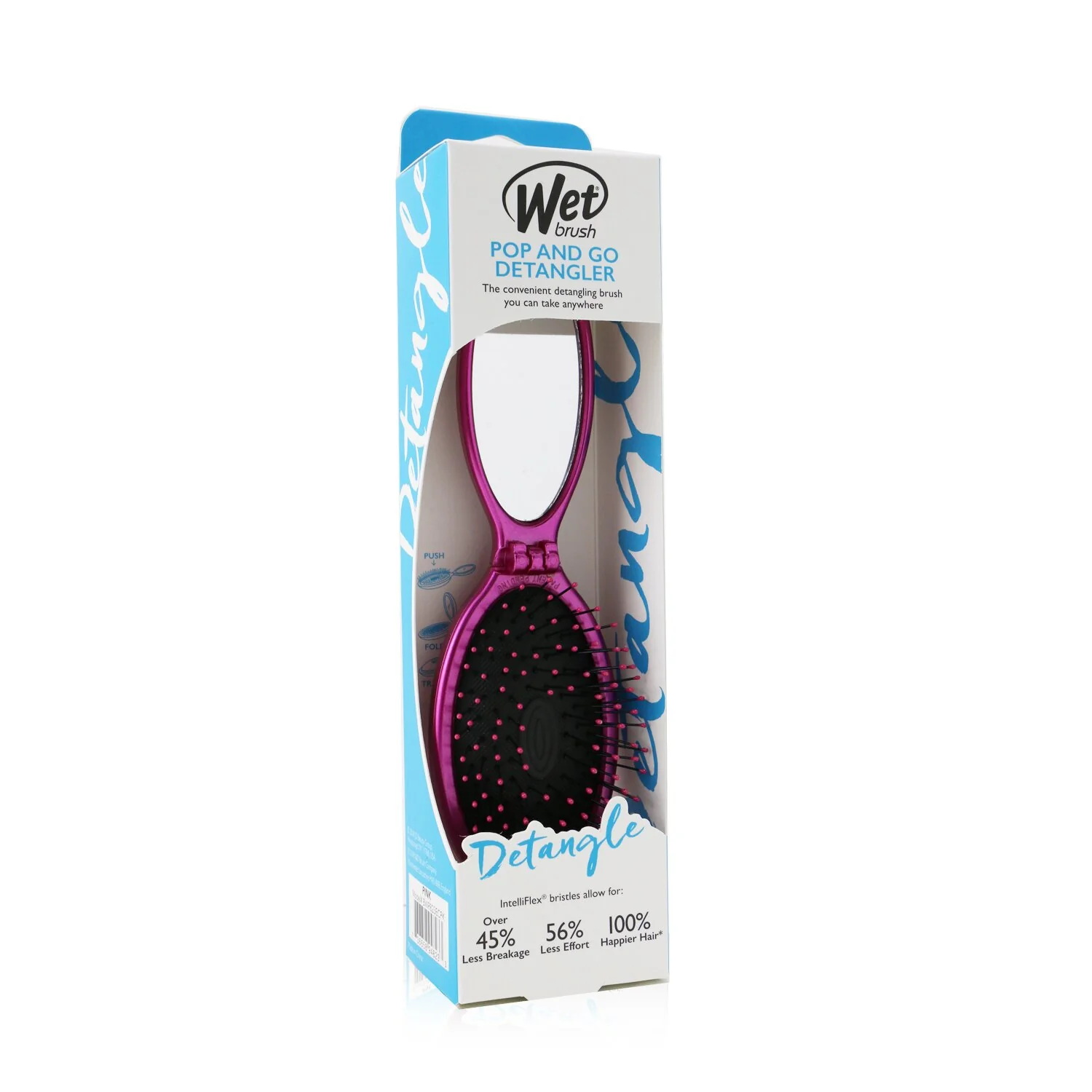 Wet Brush Pop and Go Detangler Metallic - # Pink  1pc - Olabens