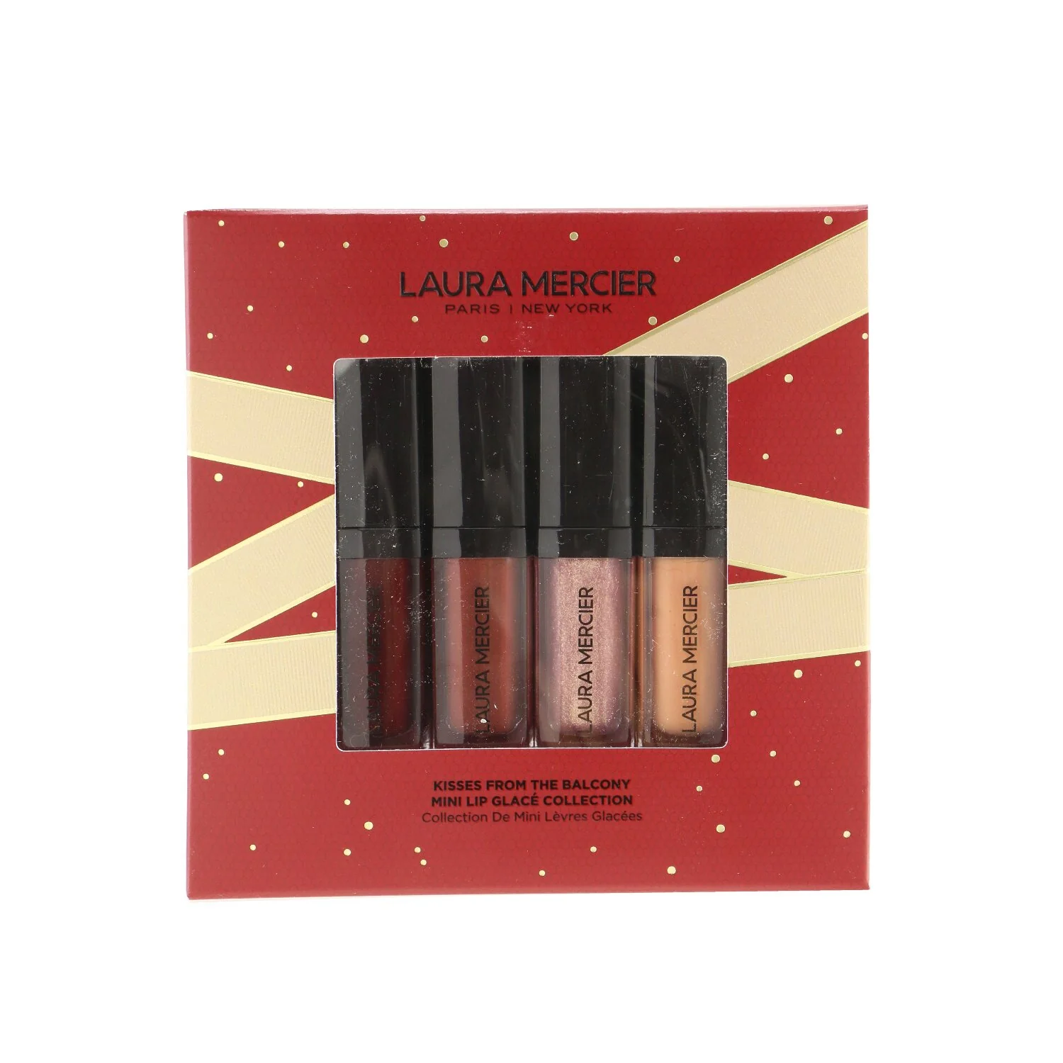 Laura Mercier Kisses From The Balcony Mini Lip Glace Collection (4x Mini Lip Glaze)  4x2.8g/0.1oz - Olabens