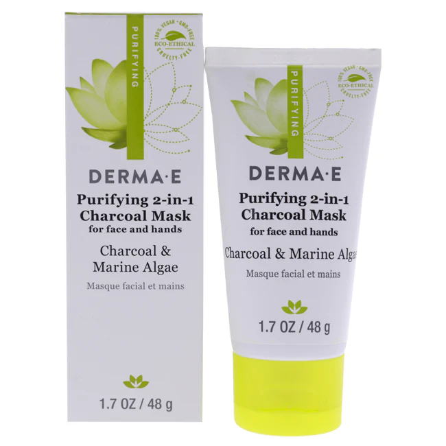 Derma-E Purifying 2-In-1 Charcoal Mask by Derma-E for Unisex - 1.7 oz Mask - Olabens