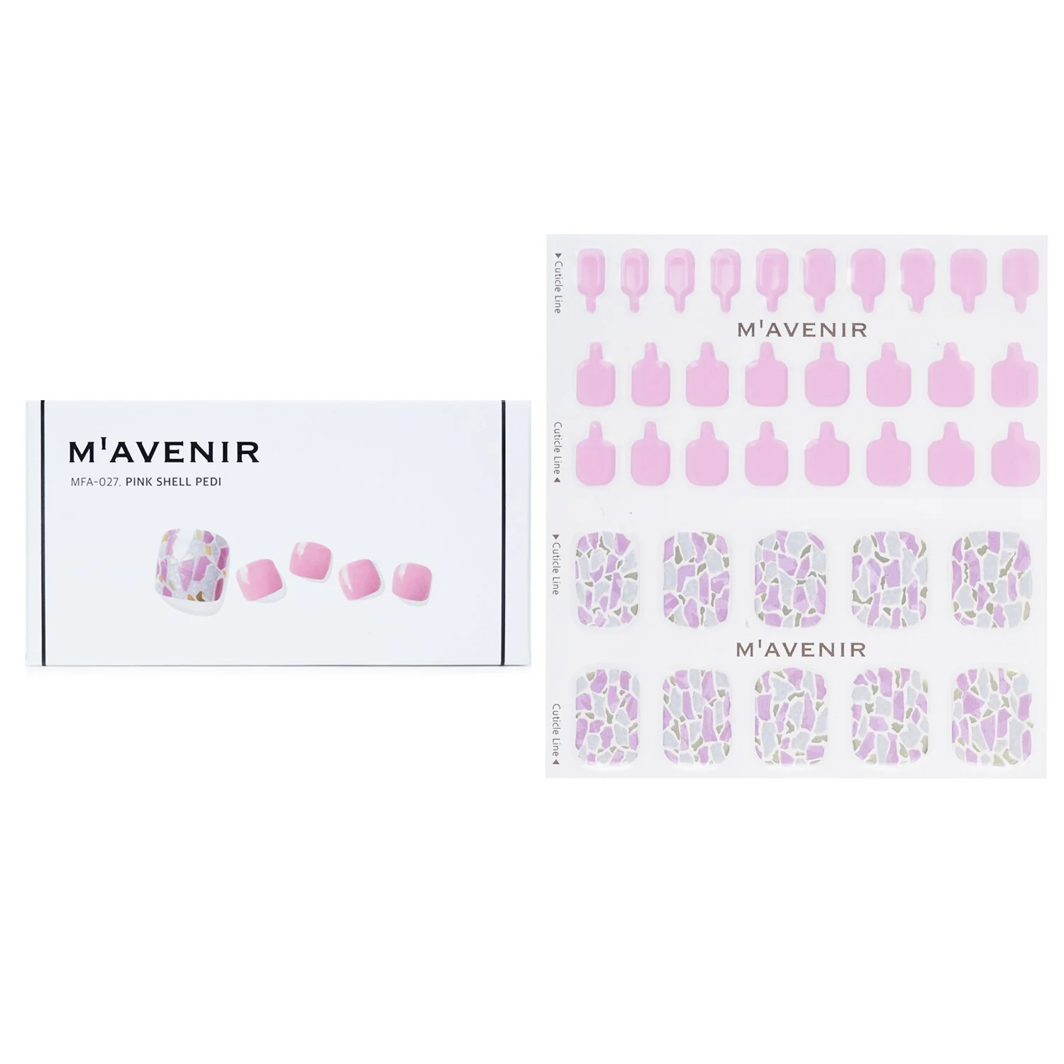 Mavenir Nail Sticker (Pink) - # Tear Drop Nail  32pcs - Olabens
