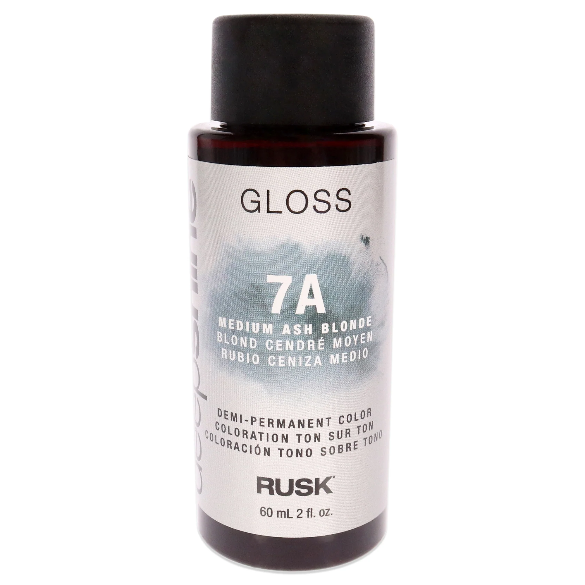 Deepshine Gloss Demi-Permanent Color - 7A Medium Ash Blonde by Rusk for Unisex - 2 oz Hair Color - Olabens