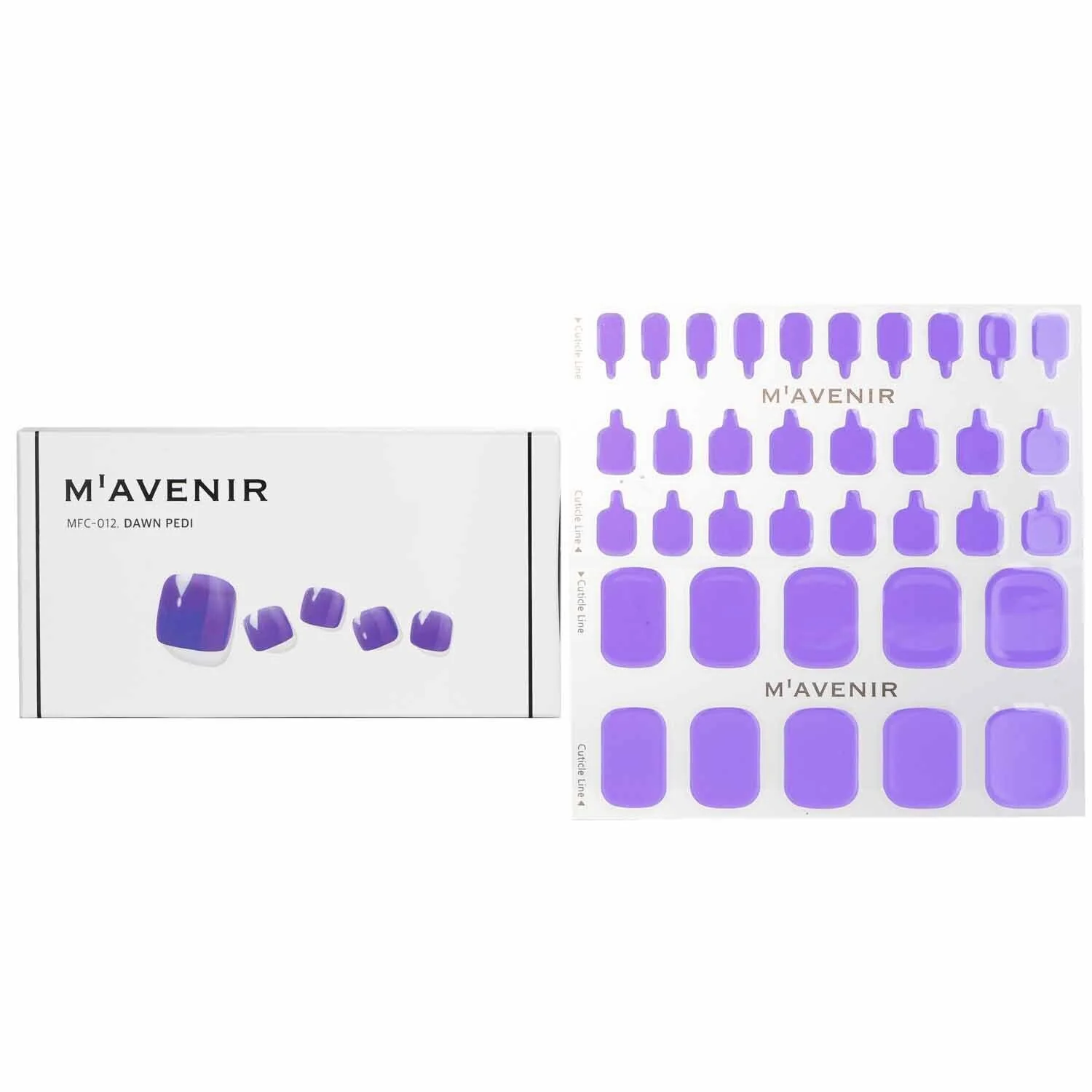 Mavenir Nail Sticker (Purple) - # Dawn Pedi  36pcs - Olabens