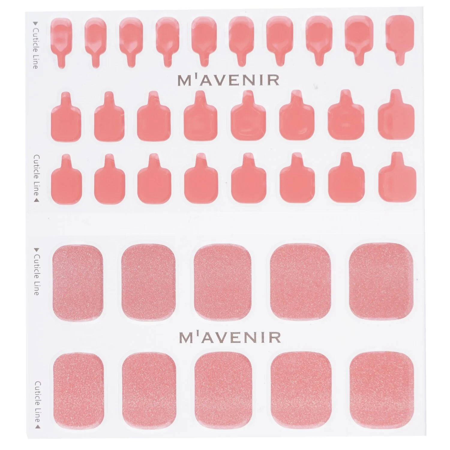 Mavenir Nail Sticker (Pink) - # Salmon Coral Pedi  36pcs - Olabens