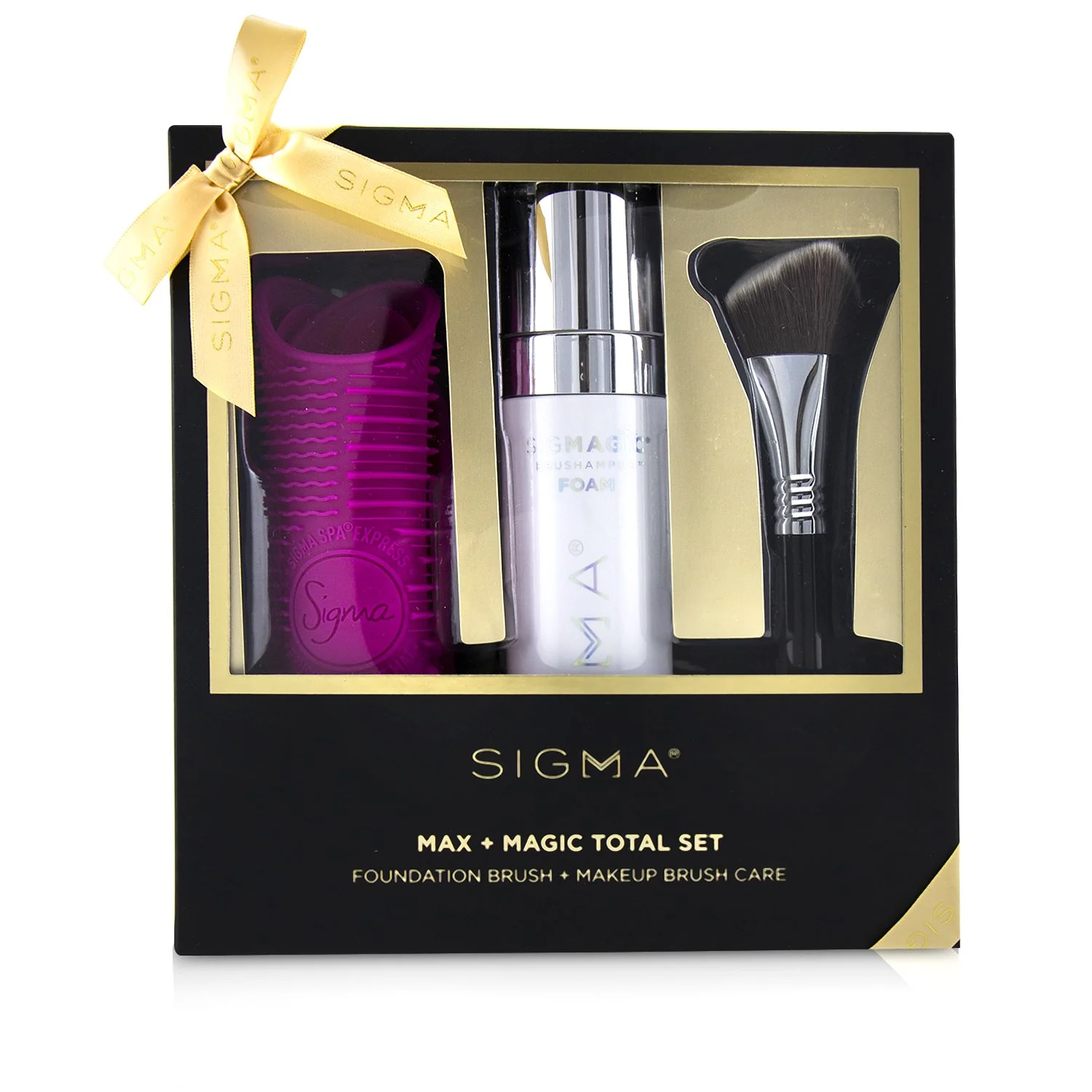 Sigma Beauty Max + Magic Total Set (Foundation Brush + Foundation Brush Care)  3pcs - Olabens
