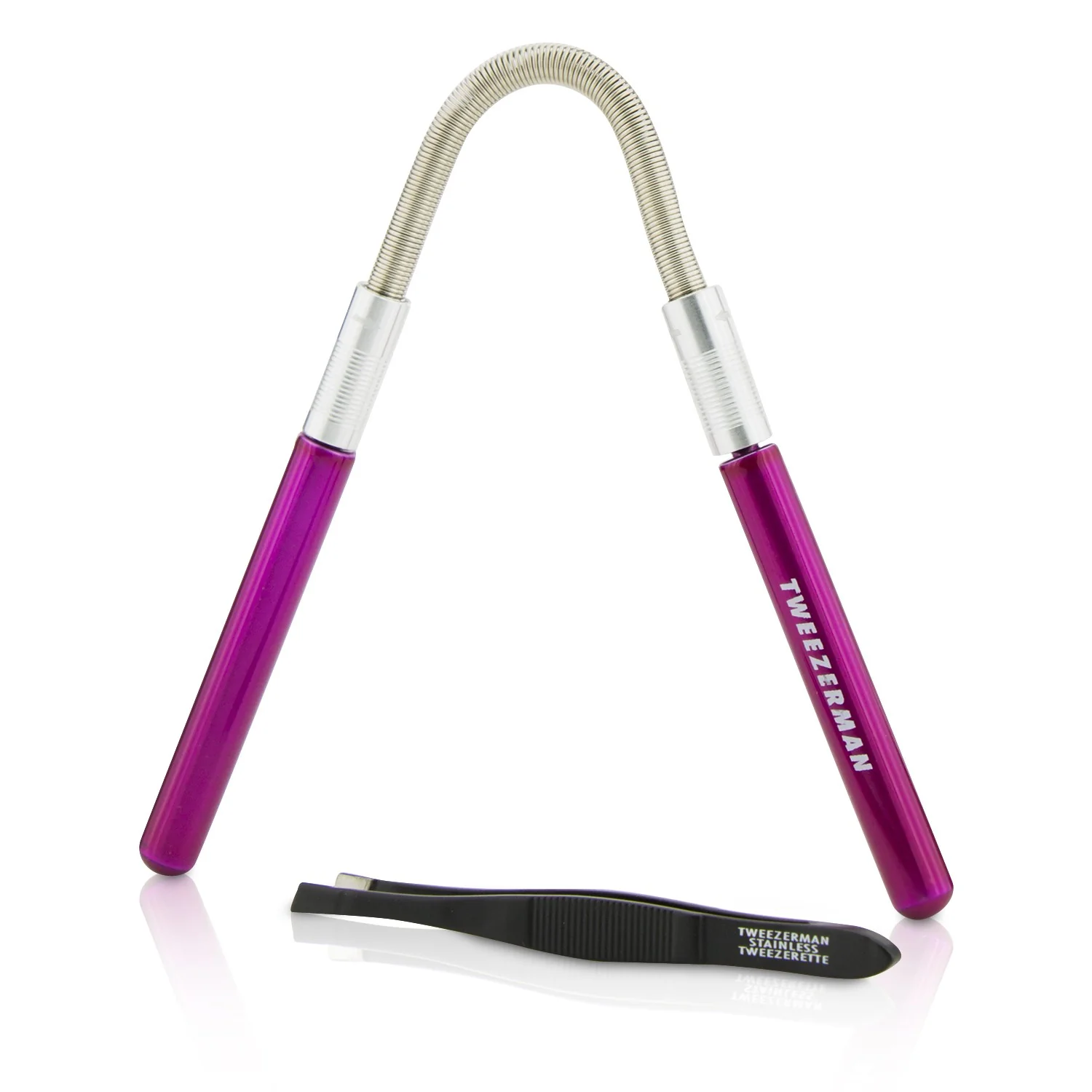 Tweezerman Smooth Finish Facial Hair Remover - Pink (With Black Slant Tweezerette)  2pcs - Olabens