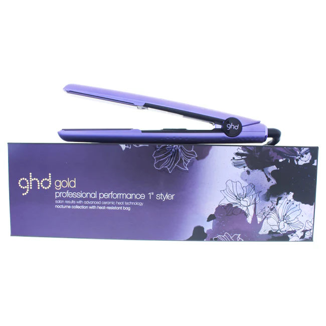 GHD Nocturne Gold Styler Flat Iron by GHD for Unisex - 1 Inch Flat Iron - Olabens
