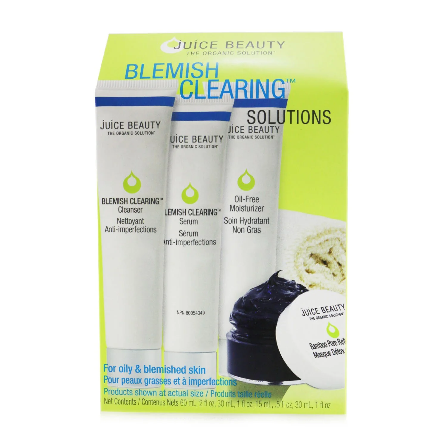 Juice Beauty Blemish Clearing Solutions Kit  4pcs+1washcloth - Olabens