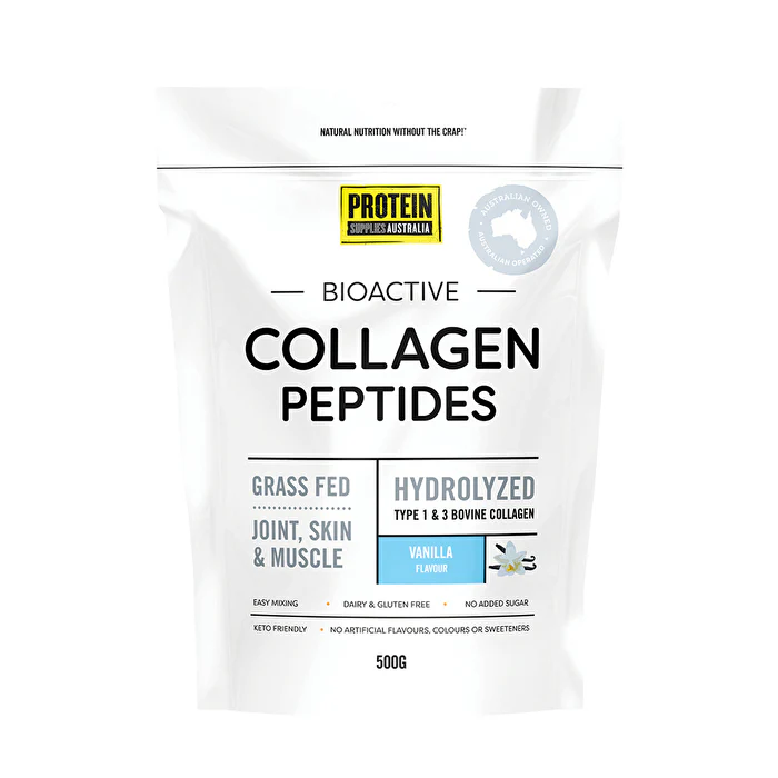 Protein Supplies Australia Collagen Peptides Vanilla 500g - Olabens