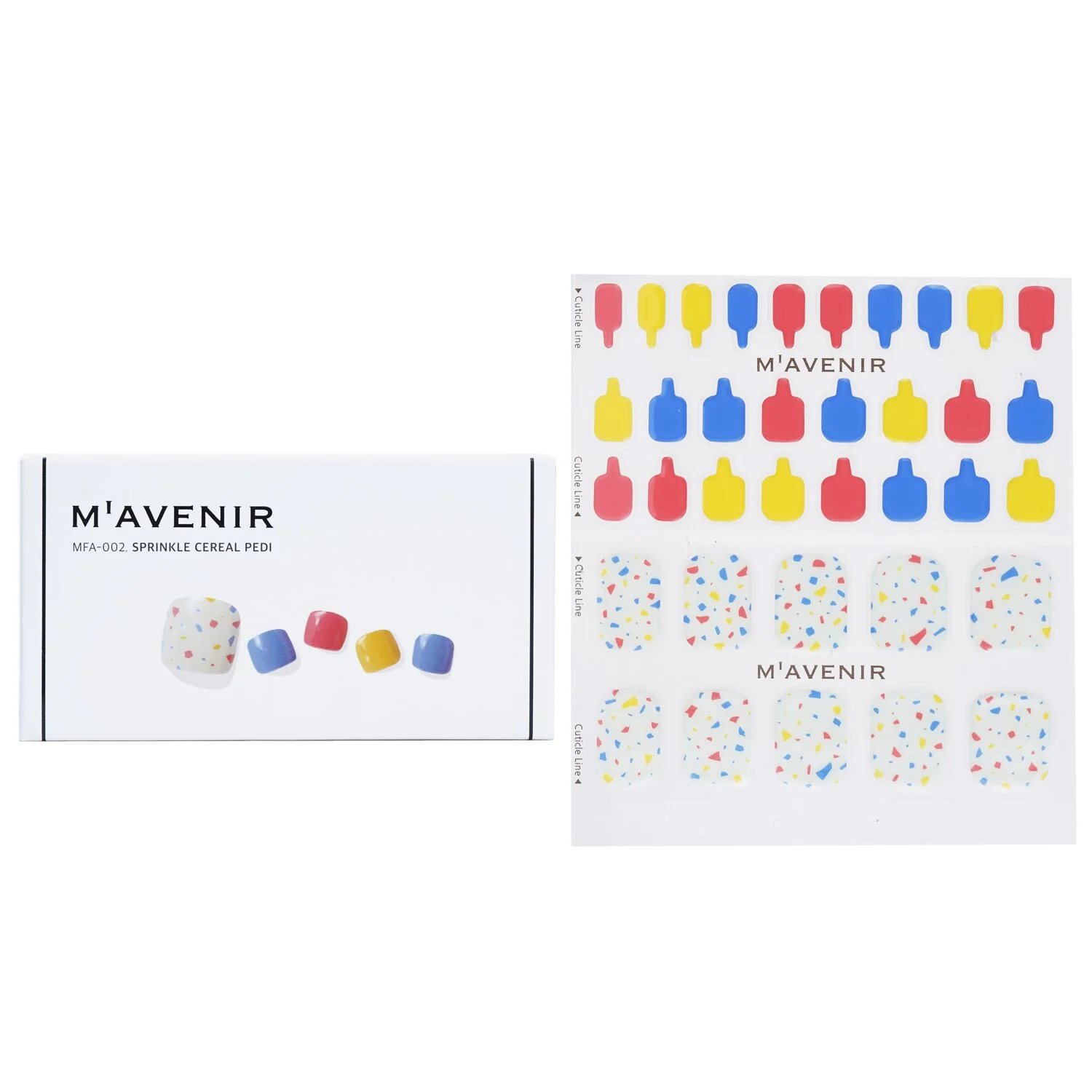 Mavenir Nail Sticker (Patterned) - # Mint Cream Dot Pedi  36pcs - Olabens