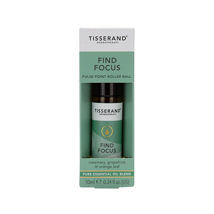 Tisserand Essential Oil Blend Pulse Point Roller Ball Find Focus 10ml - Olabens