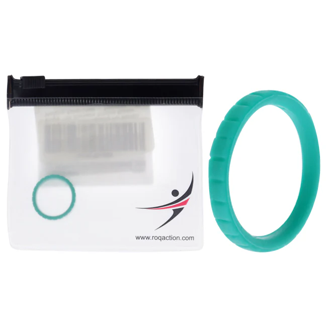 Silicone Wedding Stackble Lines Single Ring - Turquoise by ROQ for Women - 5 mm Ring - Olabens