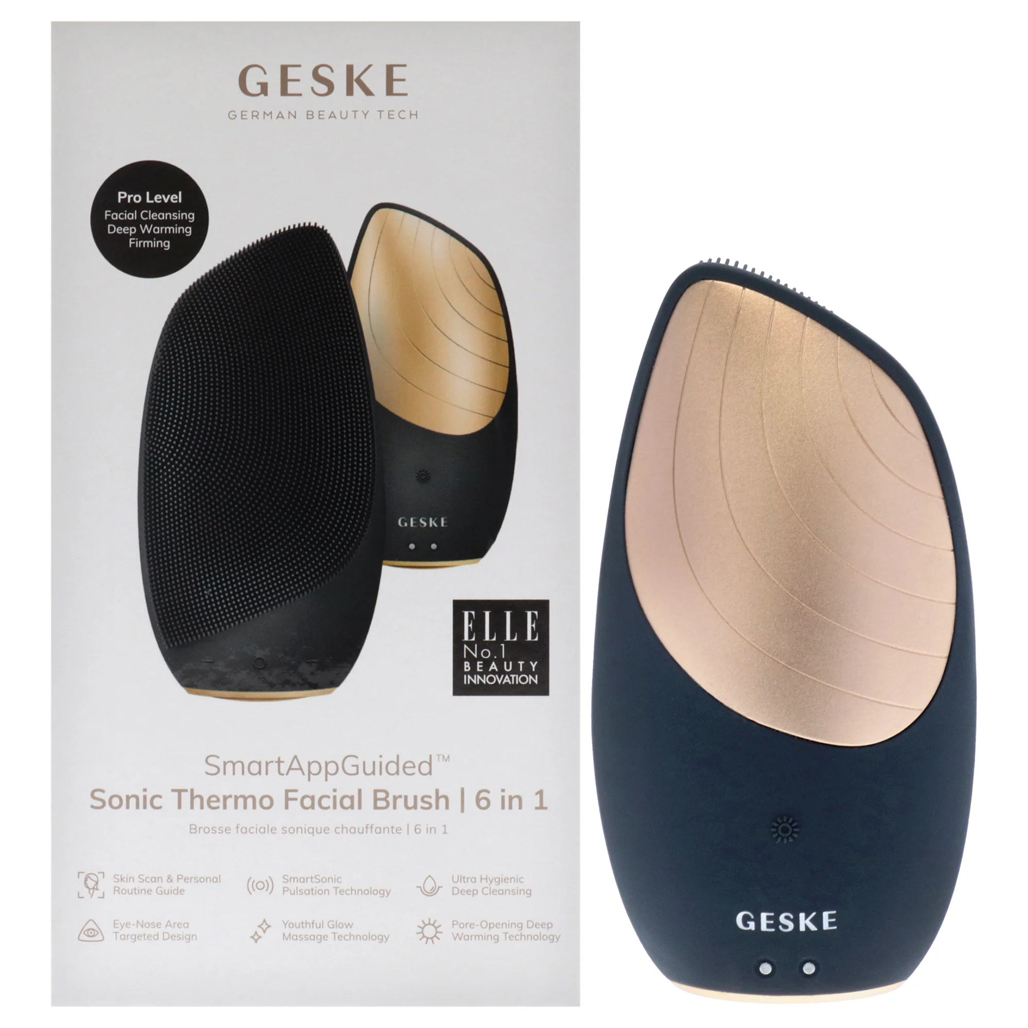 Sonic Thermo Facial Brush 6 in 1 - Gray by Geske for Women - 1 Pc Brush - Olabens