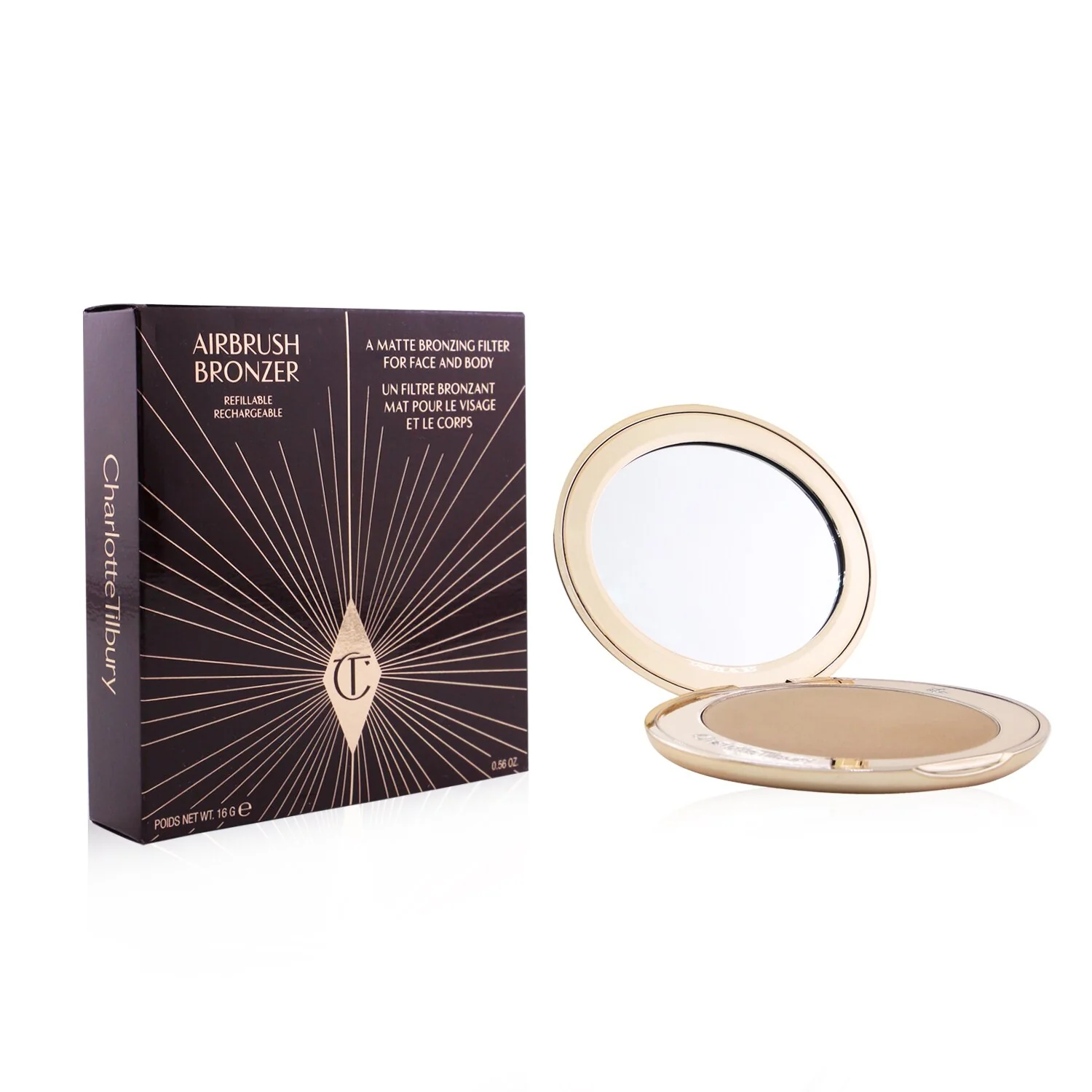 Charlotte Tilbury Airbrush Bronzer (Refillable) - # 2 Medium  16g/0.56oz - Olabens