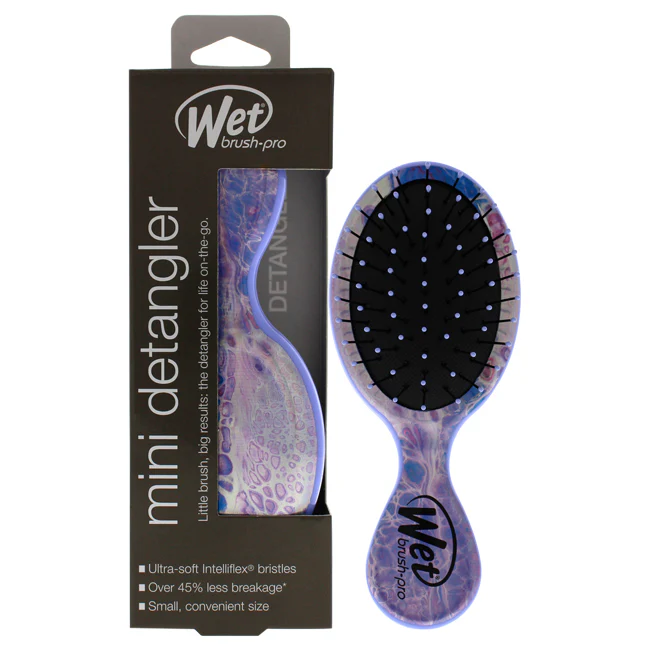 Wet Brush Pro Mini Detangler Fantastic Voyage Brush - Liquid Clouds by Wet Brush for Unisex - 1 Pc Hair Brush - Olabens