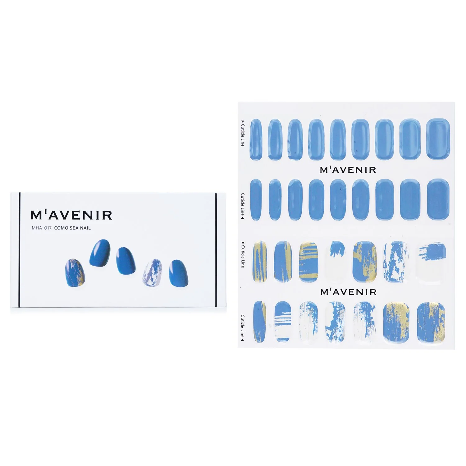 Mavenir Nail Sticker (Blue) - # Como Sea Nail  32pcs - Olabens
