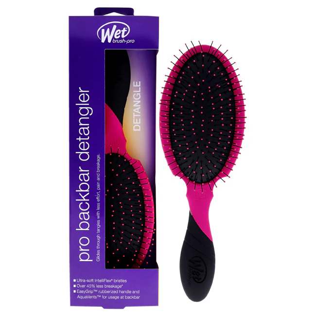 Wet Brush Backbar Detangler Brush- Pink by Wet Brush for Unisex - 1 Pc Hair Brush - Olabens