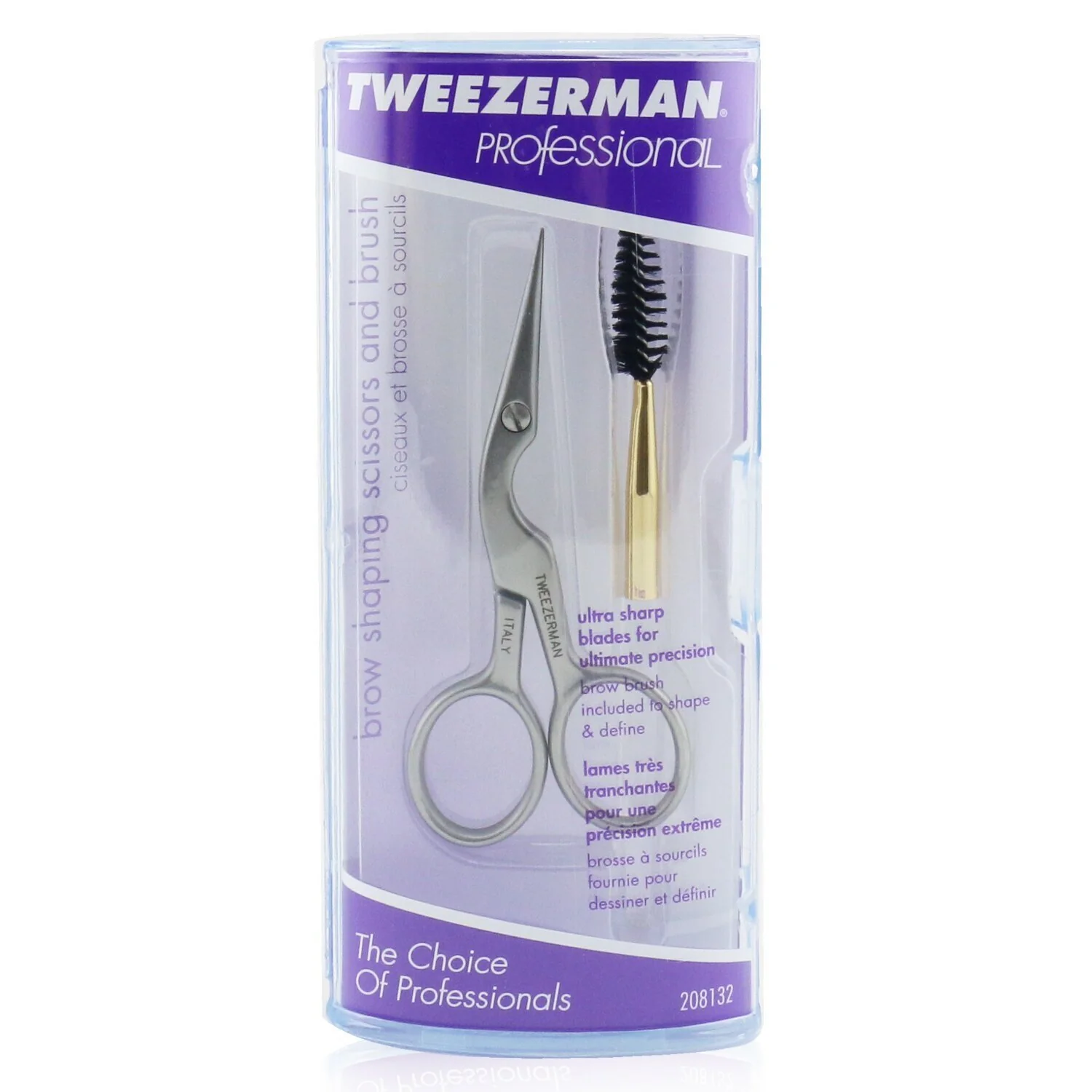 Tweezerman Professional Stainless Brow Shaping Scissors & Brush - Olabens