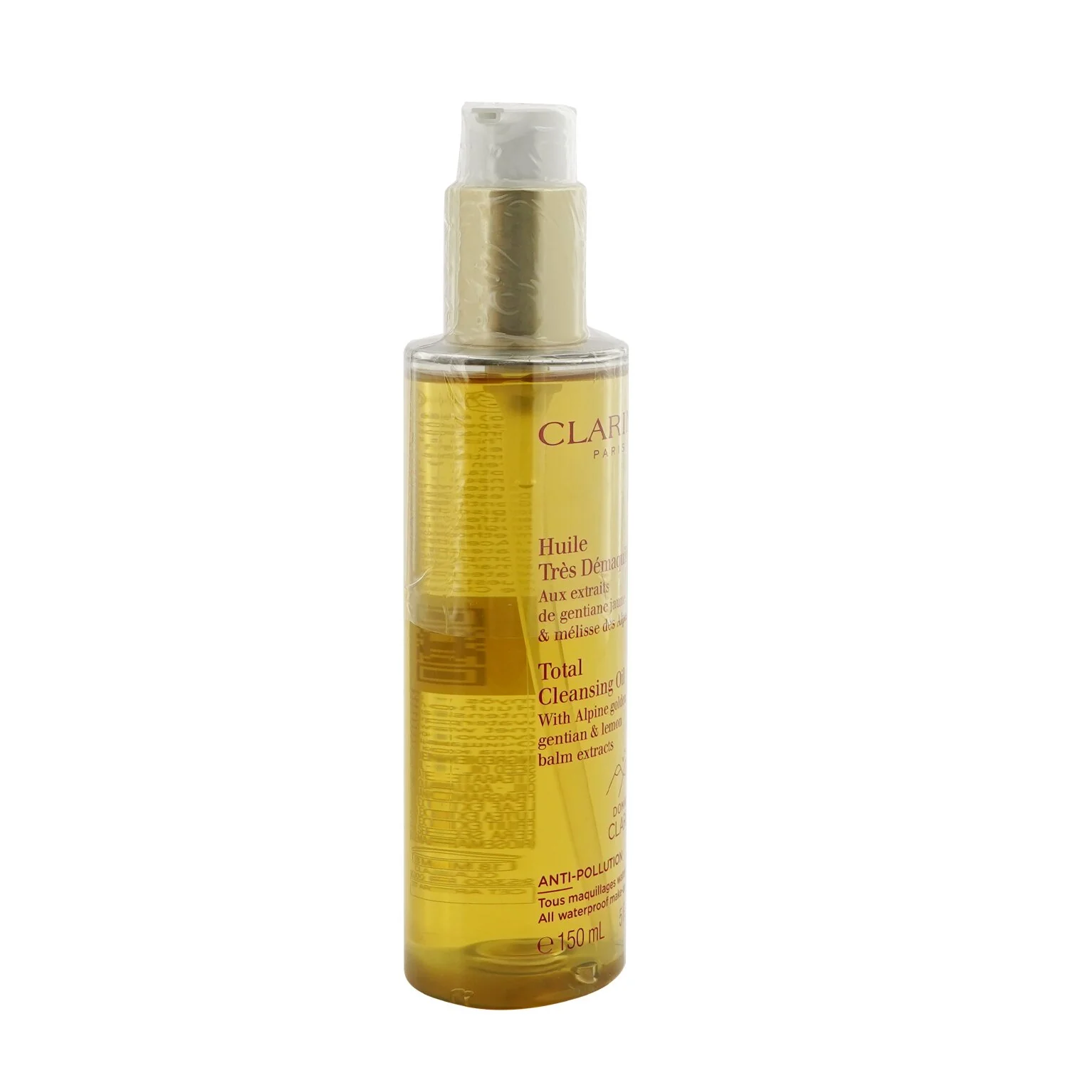 Clarins Total Cleansing Oil with Alpine Golden Gentian & Lemon Balm Extracts (All Waterproof Make-up)  150ml/5oz - Olabens