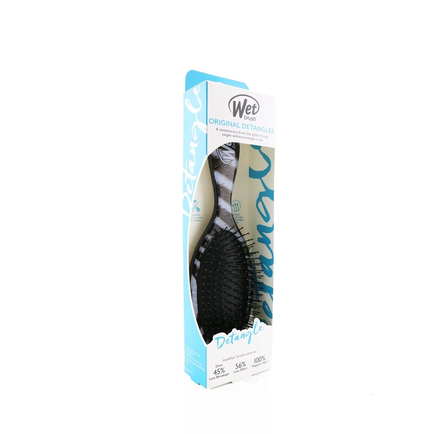 Wet Brush Original Detangler Safari - # Zebra  1pc - Olabens