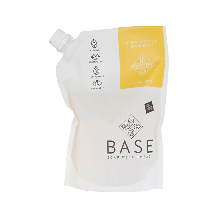 Base (Soap With Impact) Hand Wash Lemon Myrtle Refill 1000ml - Olabens
