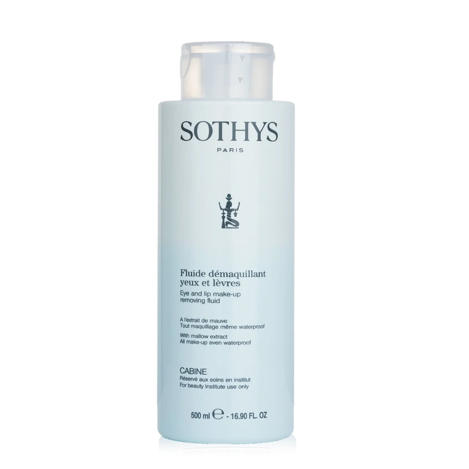 Sothys Eye And Lip Make-Up Removing Fluid With Mallow Extract - For All Make Up Even Waterproof (Salon Size)  500ml/16.9oz - Olabens