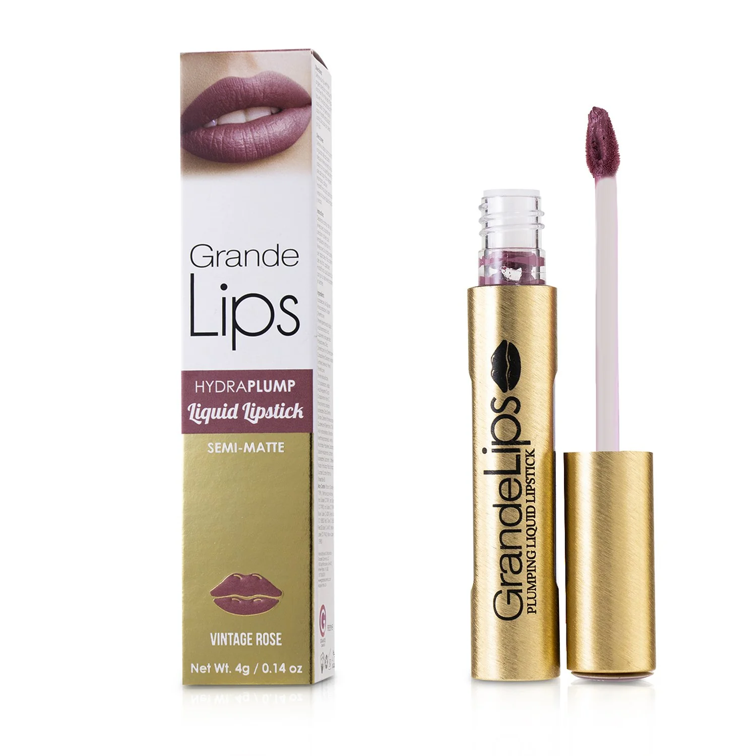 Grande Cosmetics (GrandeLash) GrandeLIPS Plumping Liquid Lipstick (Semi Matte) - # French Lilac  4g/0.14oz - Olabens