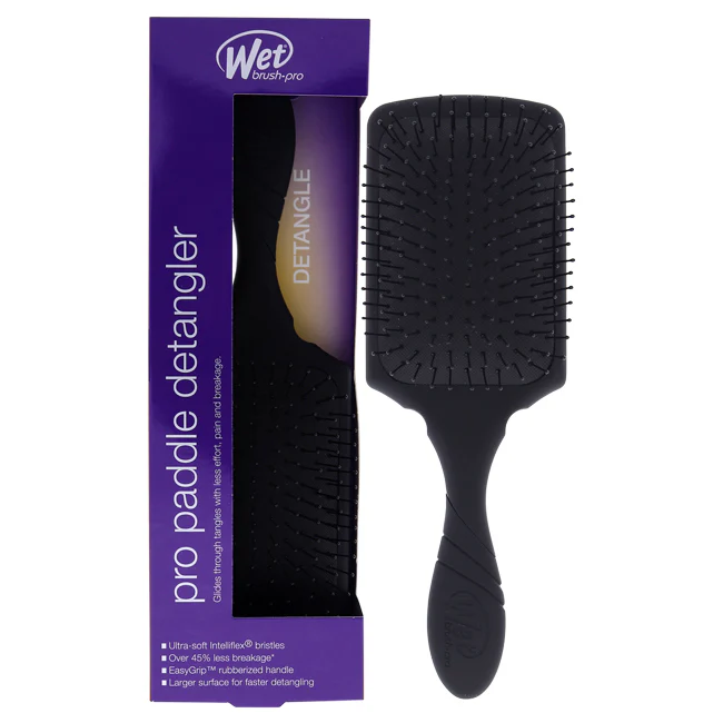 Pro Paddle Detangler Brush - Blackout by Wet Brush for Unisex - 1 Pc Hair Brush - Olabens