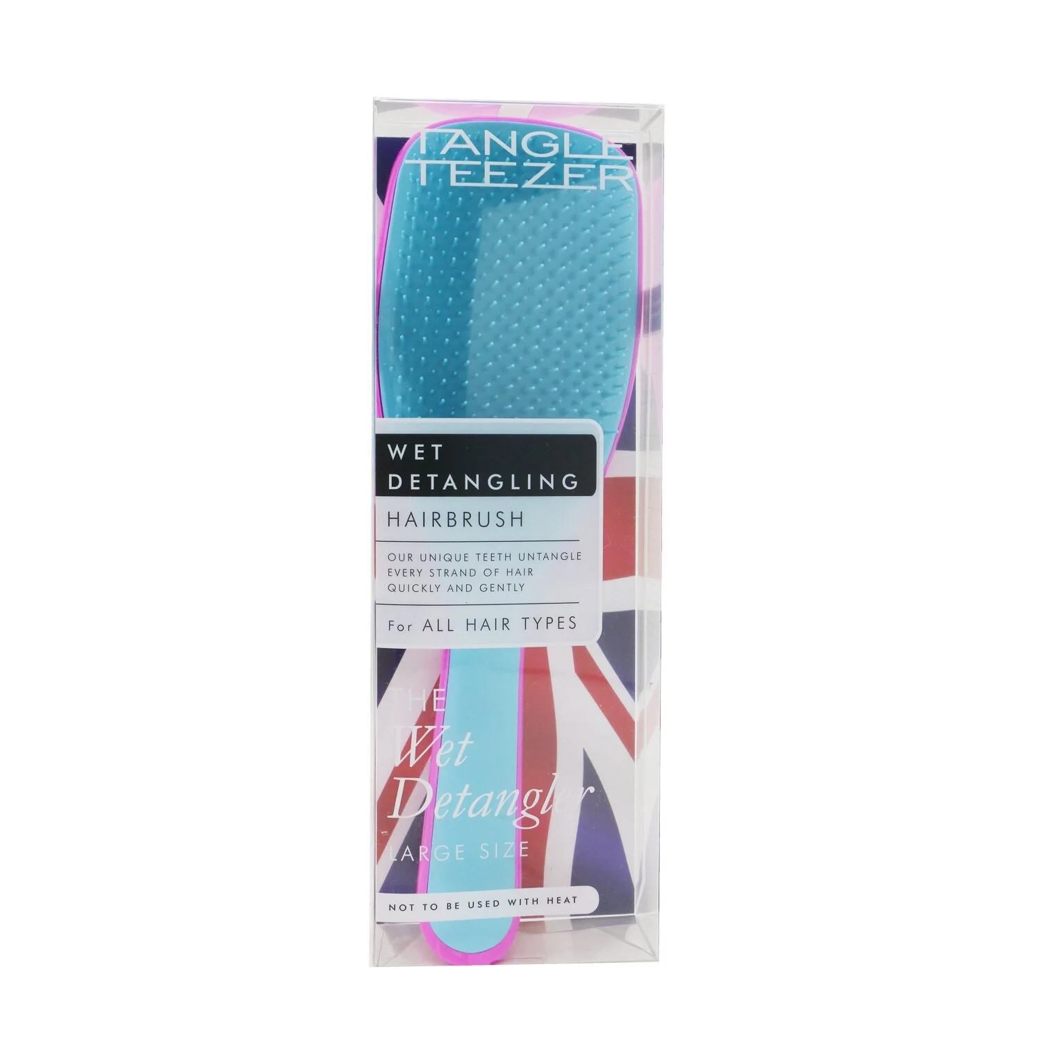 Tangle Teezer The Wet Detangling Hair Brush - # Pink/ Turquoise (Large Size)  1pc - Olabens