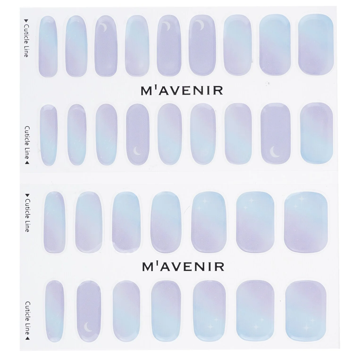 Mavenir Nail Sticker (Blue) - # The Sky At Dawn Nail  32pcs - Olabens