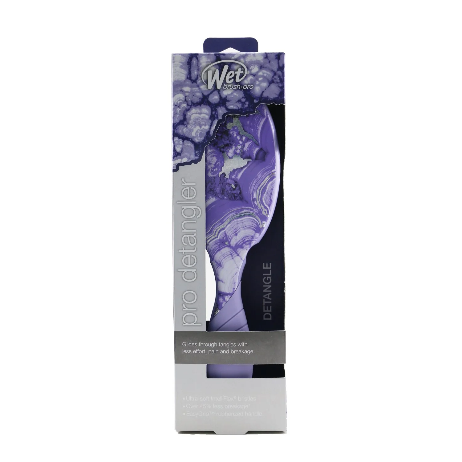 Wet Brush Pro Detangler Crackled Quartz - # Amethyst  1pc - Olabens