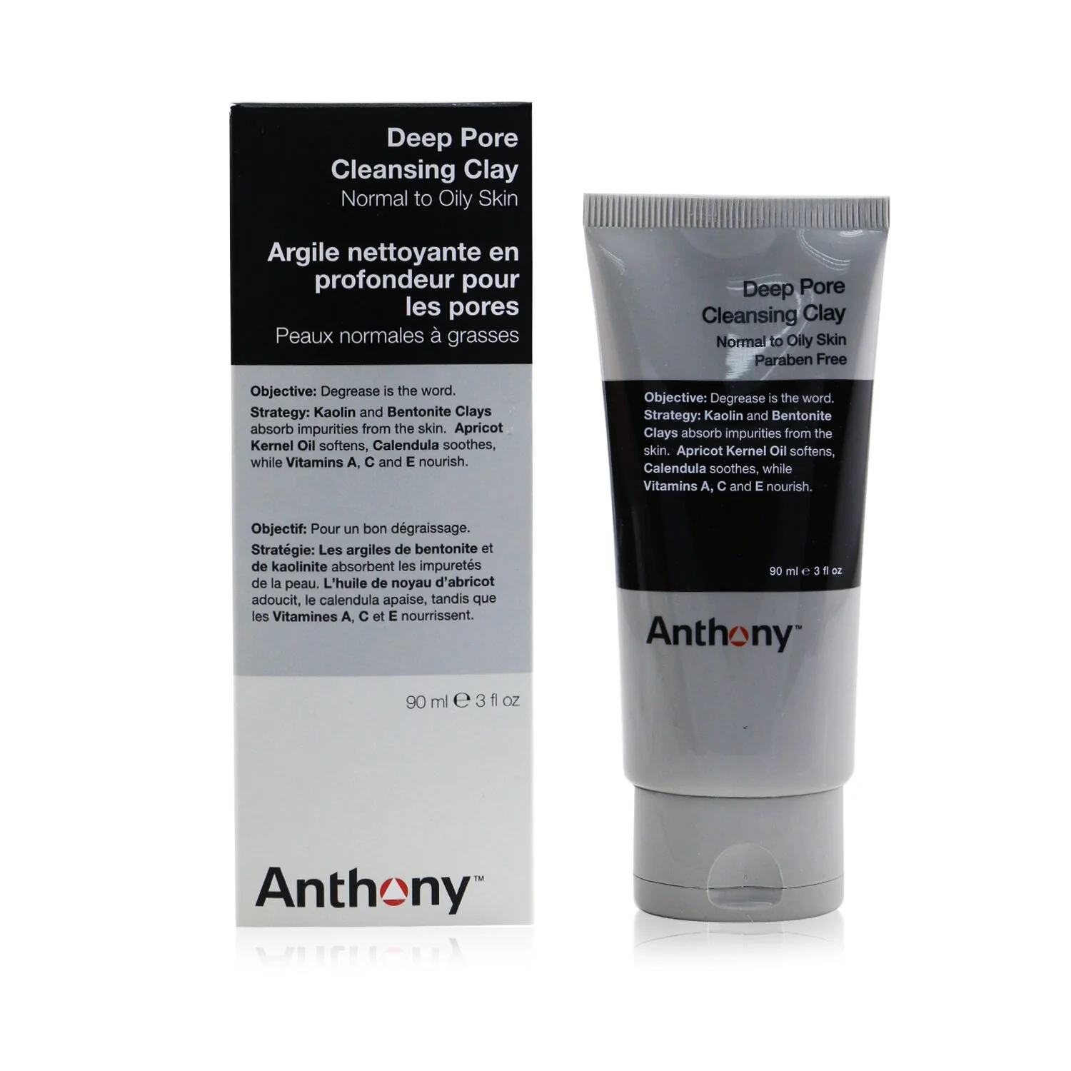 Anthony Logistics For Men Deep Pore Cleansing Clay (Normal To Oily Skin)  90g/3oz - Olabens