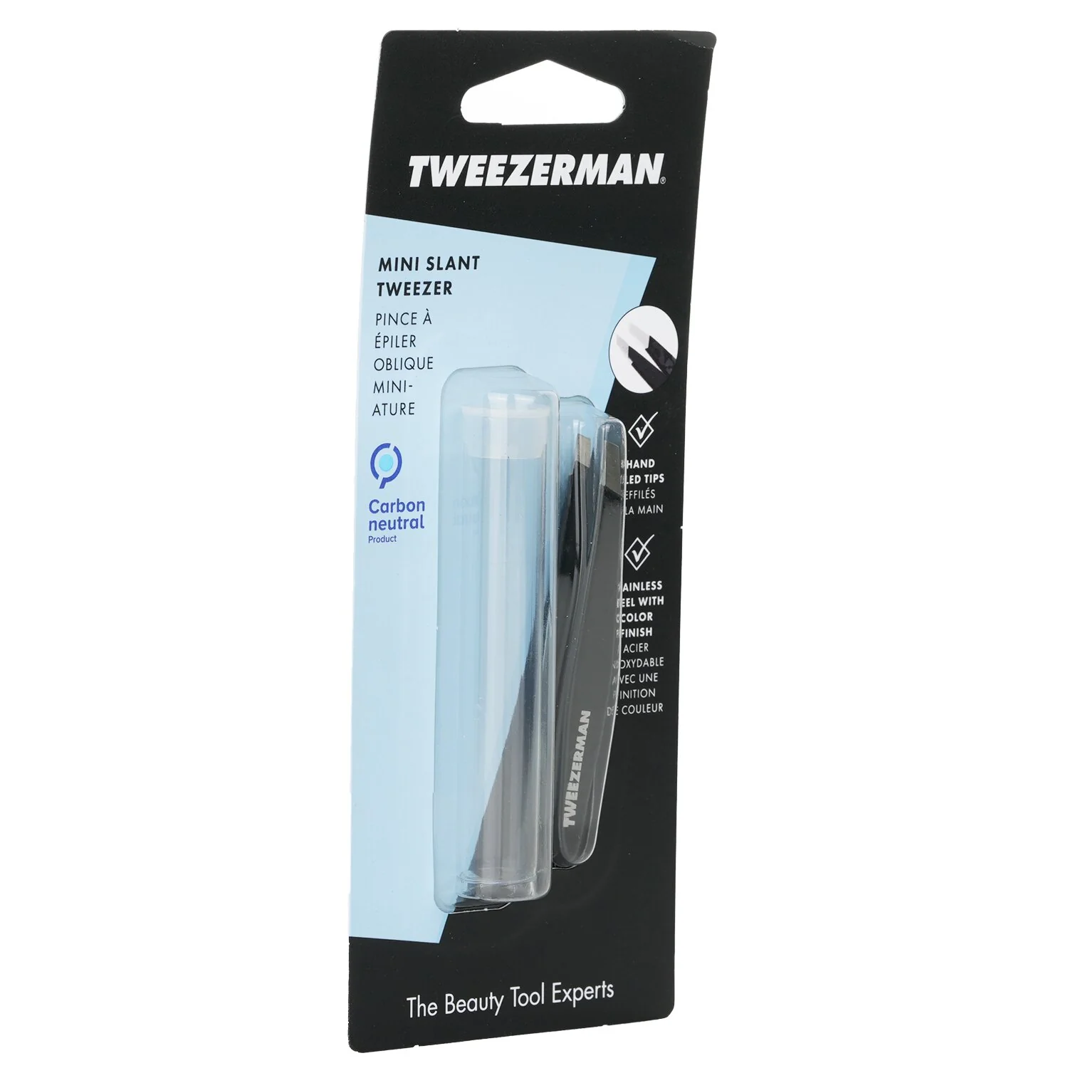 Tweezerman Mini Slant Tweezer - Black Leopard - Olabens