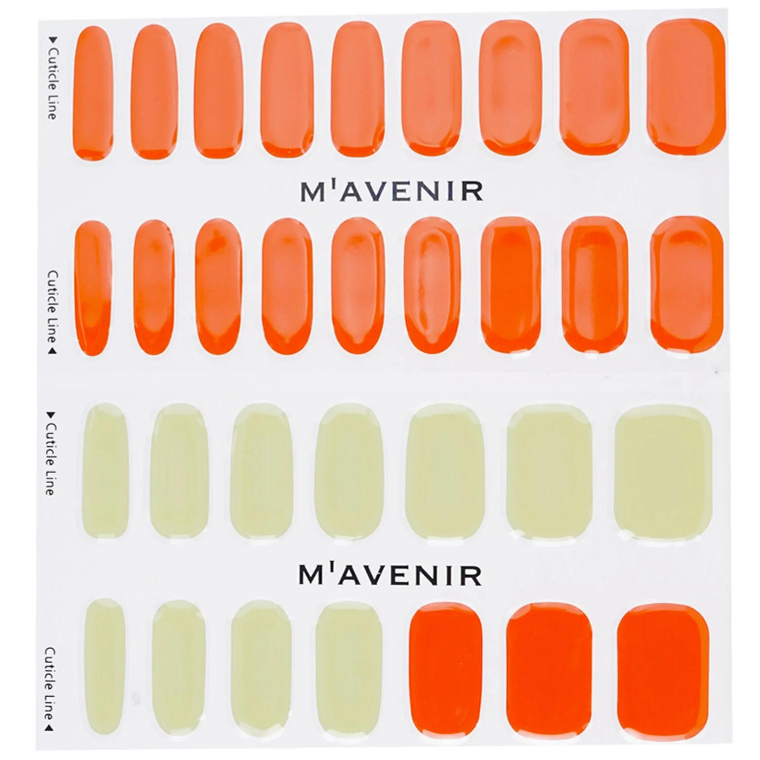 Mavenir Nail Sticker (Orange) - # Autumn Mood Nail  32pcs - Olabens