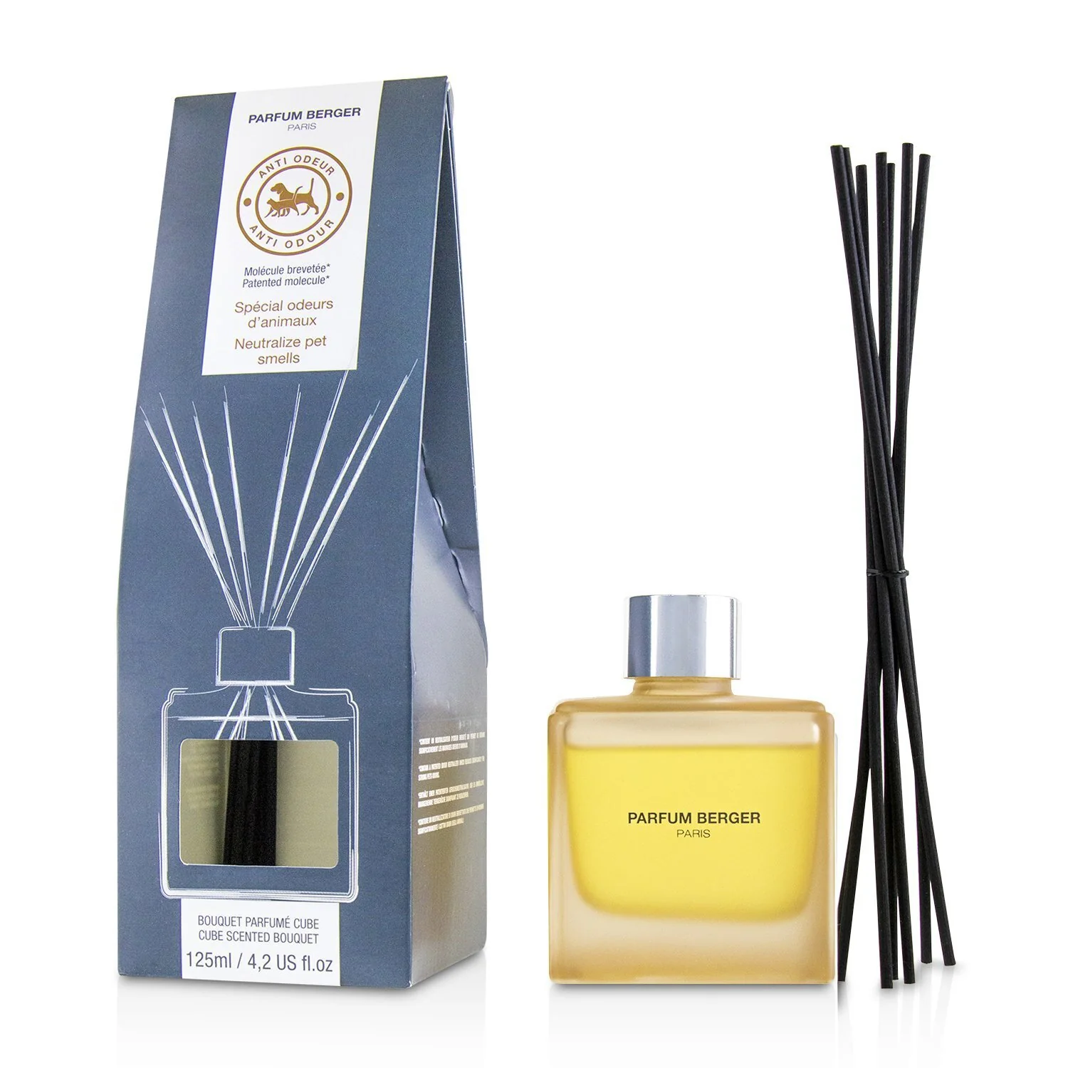Lampe Berger (Maison Berger Paris) Functional Cube Scented Bouquet - Neutralize Pet Smells (Floral and Zesty)  125ml/4.2oz - Olabens