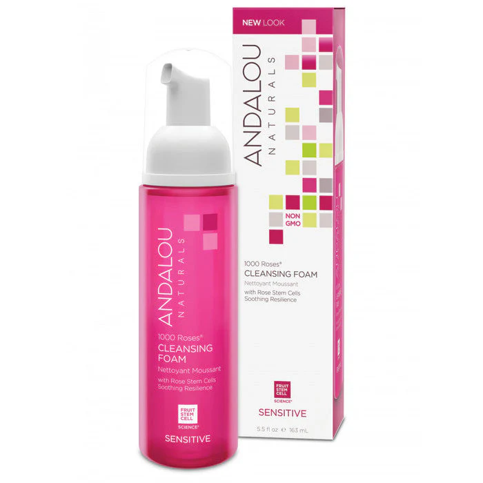Andalou Naturals 1000 Roses Sensitive Cleansing Foam 163ml - Olabens