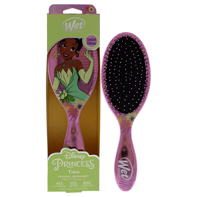 Wet Brush Original Detangler Princess Wholehearted Brush - Tiana Light Purple by Wet Brush for Unisex - 1 Pc Hair Brush - Olabens