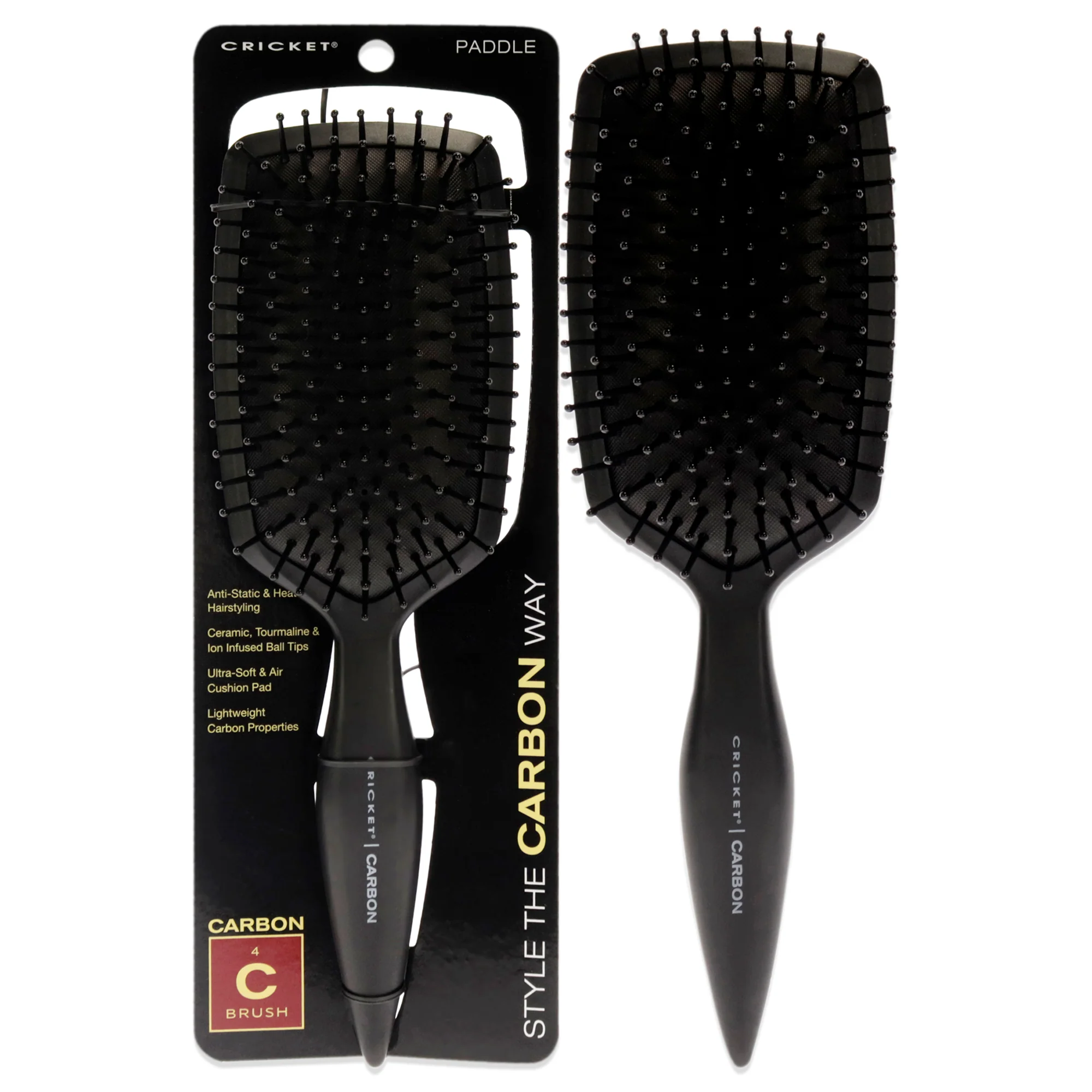 Carbon Paddle Brush by Cricket for Unisex - 1 Pc Hair Brush - Olabens