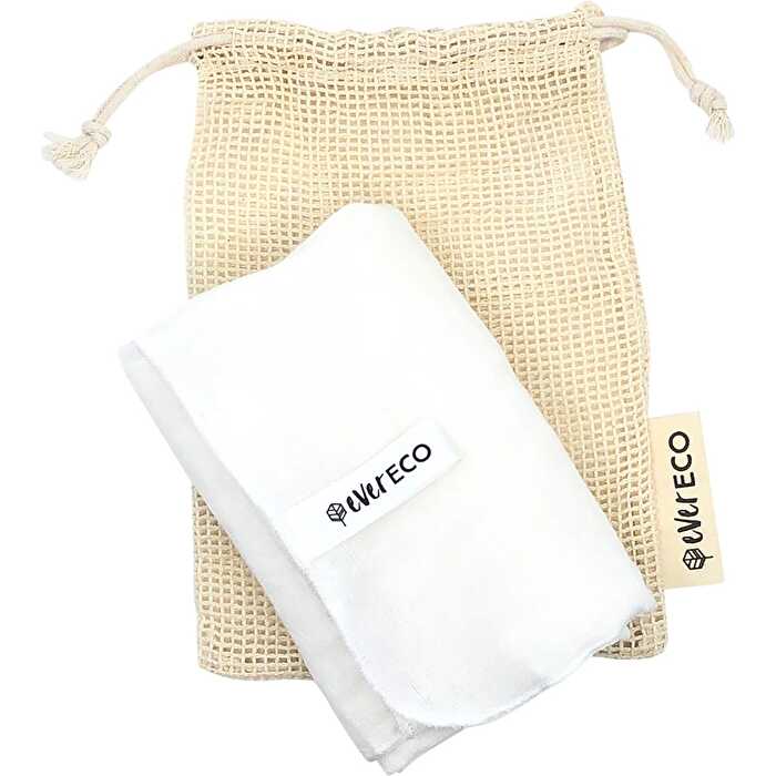 Ever Eco Muslin Facial Cloths with Cotton Wash Bag 2pk - Olabens