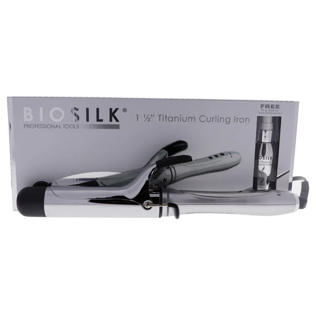 Biosilk Titanium Curling Iron by Biosilk for Unisex - 1.5 Inch Curling Iron - Olabens